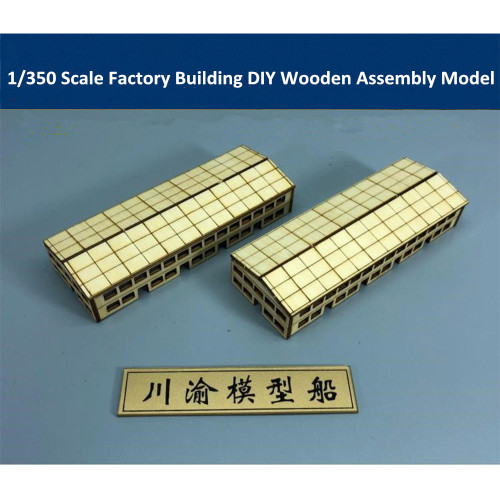 1/350 Scale Factory Building DIY Shipyard Dock Scene Wooden Assembly Model CY811