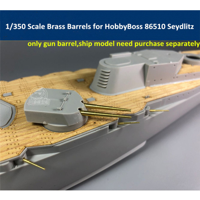 1/350 Scale Brass Barrels(28pcs total) for HobbyBoss 86510 Seydlitz Model CYG018