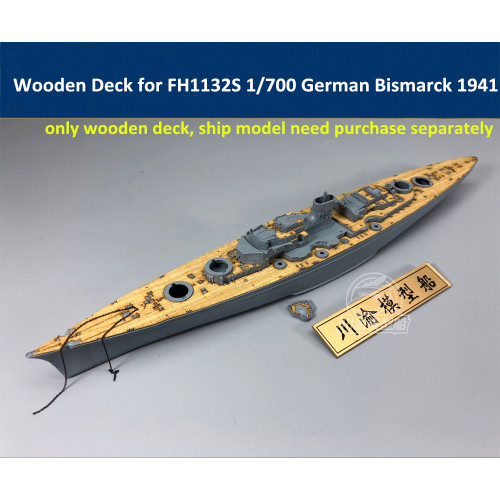 Wooden Deck for Flyhawk FH1132S 1/700 Scale German Battleship Bismarck 1941 Model CY700044