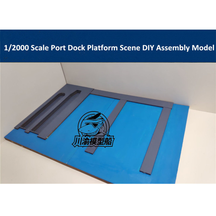 1/2000 Scale Port Dock Platform Scene DIY Assembly Model Kit CY711