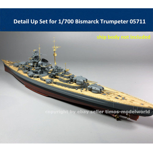 Detail Up Set for 1/700 Scale Bismarck Model Trumpeter 05711/Meng PS-003 CYE006