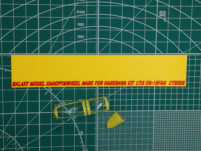 Galaxy Model T869 C72002 1/72 Scale F/A-18F&G Canopy & Wheel Flexible Mask for Hasegawa Model