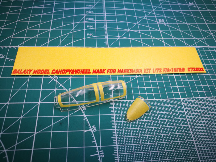 Galaxy Model T869 C72002 1/72 Scale F/A-18F&G Canopy & Wheel Flexible Mask for Hasegawa Model