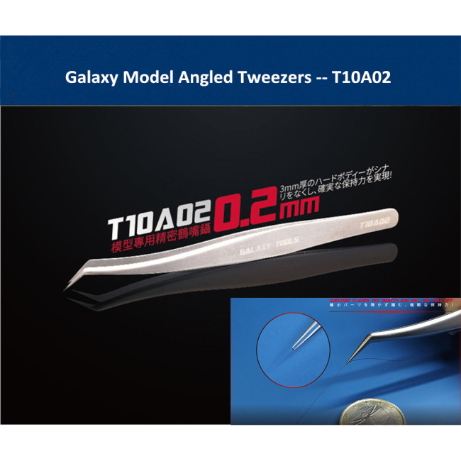 Galaxy Model T10A02 Angled Tweezers Model Accessory Building Tools
