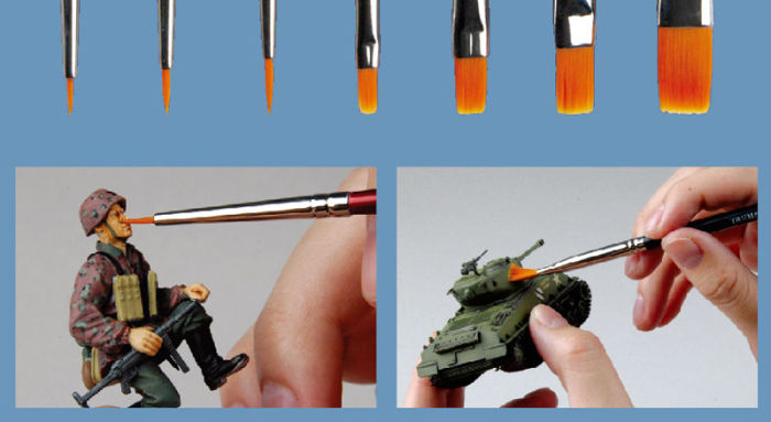 Trumpeter Master Tools 09900 Model Paints & Finishes Modeling Brush Hobby Craft Tool (7pcs/Set)
