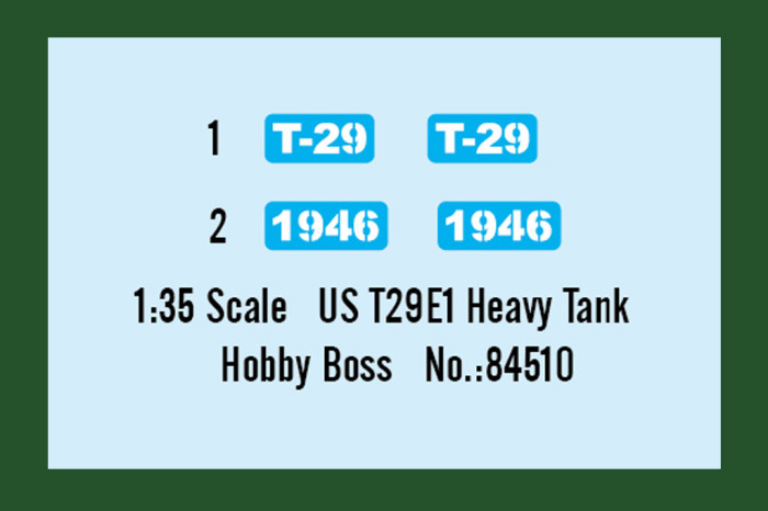 HobbyBoss 84510 1/35 Scale US T29E1 Heavy Tank Military Plastic Assembly Model Kit