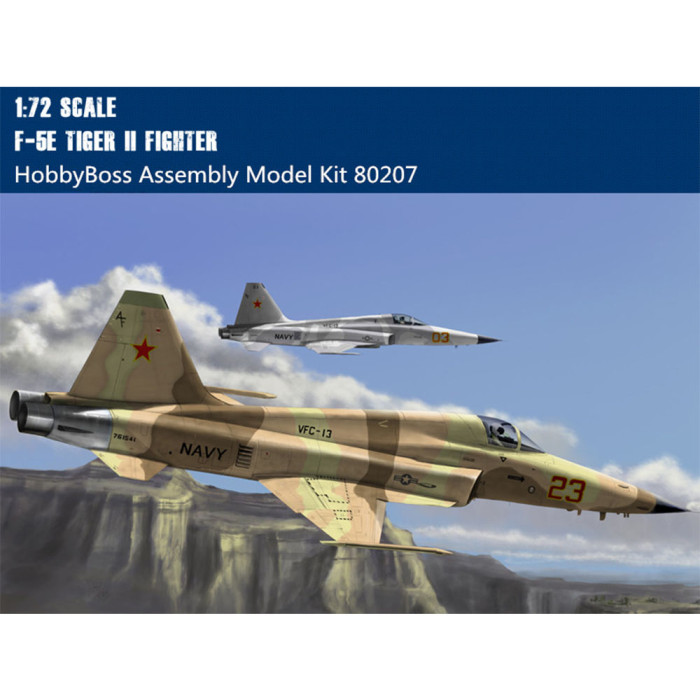 HobbyBoss 80207 1/72 Scale F-5E Tiger II Fighter Military Plastic Assembly Aircraft Model Kit