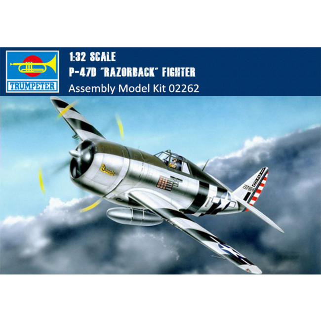 Trumpeter 02262 1/32 Scale P-47D Thunderbolt Razorback Fighter Military Aircraft Assembly Model Kit