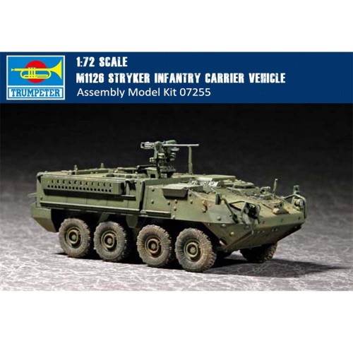 Trumpeter 07255 1/72 Scale US M1126 Stryker Light Armored Vehicle (ICV)  Military Plastic Assembly Model Kit