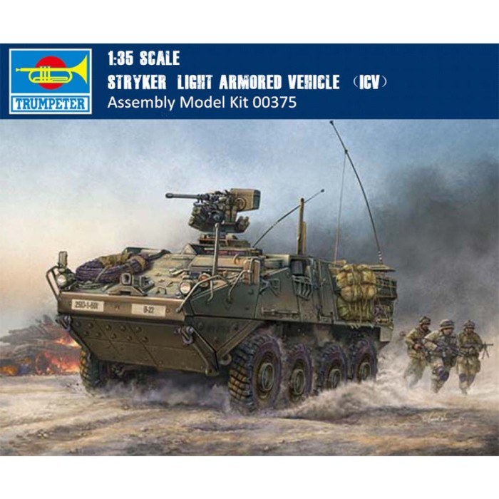 Trumpeter 00375 1/35 Scale M1126 Stryker Light Armored Vehicle (ICV) Military Plastic Assembly Model Kit