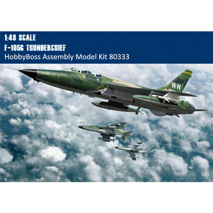 HobbyBoss 80333 1/48 Scale F-105G Thunderchief Fighter Military Plastic Assembly Model Kit