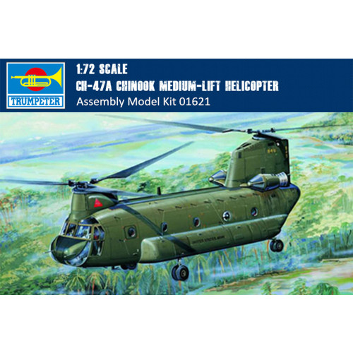 Trumpeter 01621 1/72 Scale CH-47A Chinook Medium-Lift Helicopter Military Plastic Aircraft Assembly Model Kit