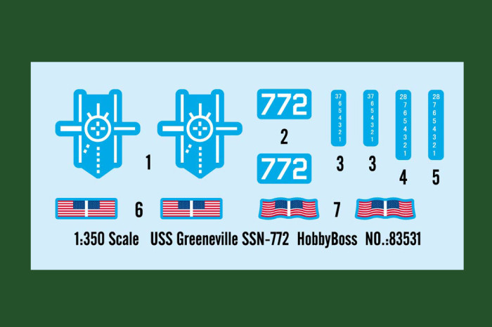 HobbyBoss 83531 1/350 Scale USS Greeneville SSN-772 Attack Submarine Military Plastic Assembly Model Kit