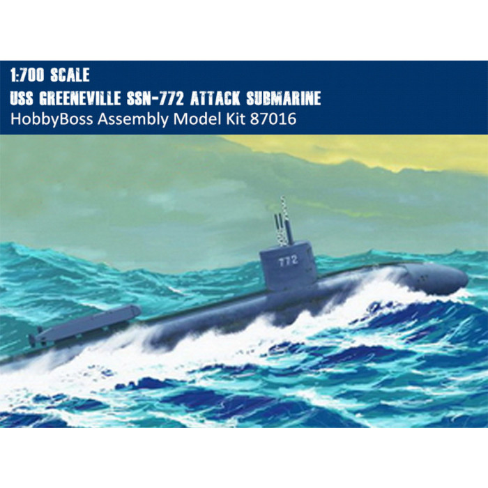 HobbyBoss 87016 1/700 Scale USS Greeneville SSN-772 Attack Submarine Military Plastic Assembly Model Kit