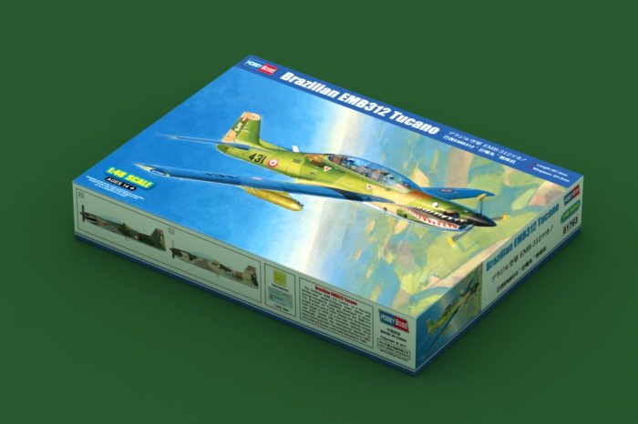 HobbyBoss 81763 1/48 Scale Brazilian EMB312 Tucano Military Plastic Aircraft Assembly Model Kit