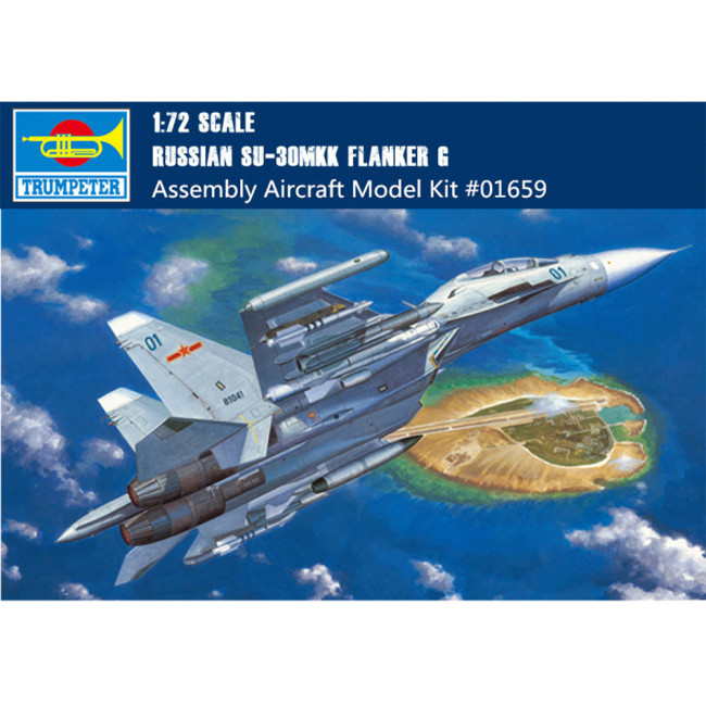 Trumpeter 01659 1/72 Scale Russian Su-30MKK Flanker G Fighter Military Plastic Aircraft Assembly Model Kit