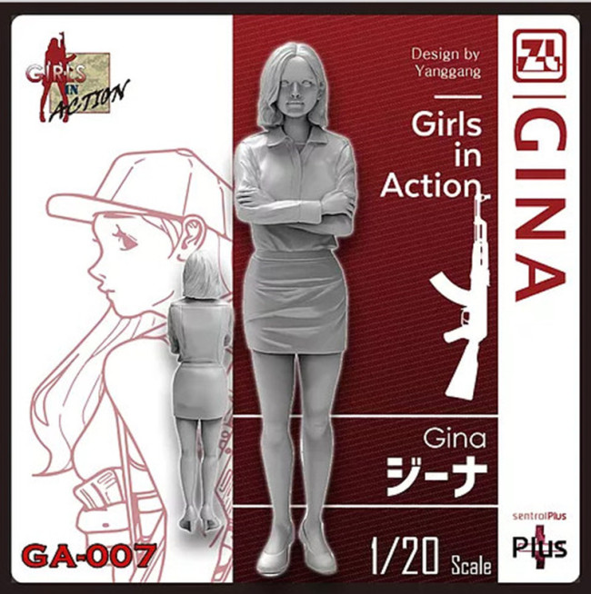 Korea ZLPLA Genuine 1/20 Scale Resin Figure Girls in Action Gina Assembly Model Kit GA-007