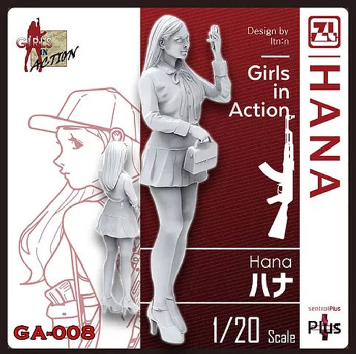 Korea ZLPLA Genuine 1/20 Scale Resin Figure Girls in Action Hana Assembly Model Kit GA-008