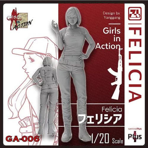 ZLPLA Genuine 1/20 Girls in Action Aaliyah Resin Figure Assembly Model GA-001