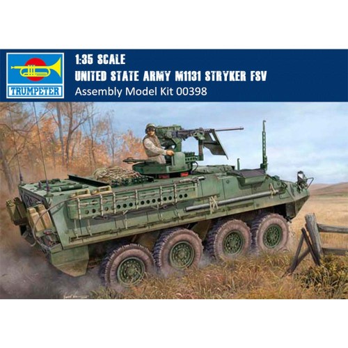 Trumpeter 00398 1/35 Scale US Army M1131 Stryker Fire Support Vehicle FSV Military Plastic Assembly Model Kit