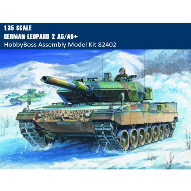 HobbyBoss 82402 1/35 Scale German Leopard 2 A5/A6 Tank Military Plastic Assembly Model Kits