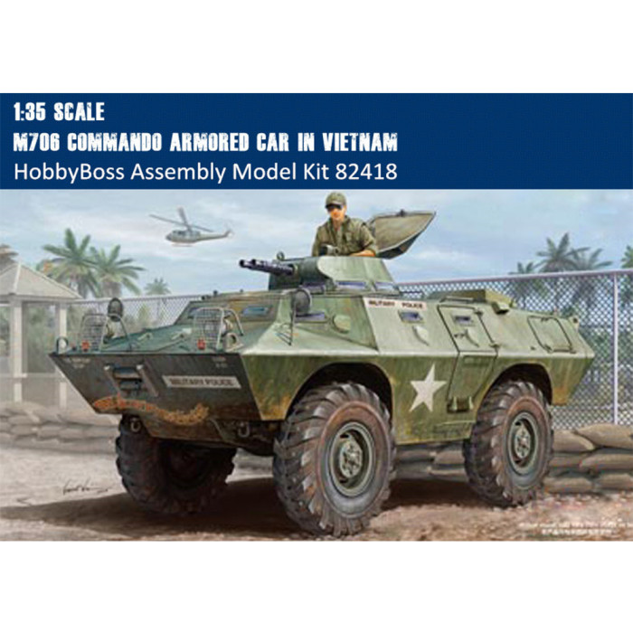 HobbyBoss 82418 1/35 Scale US M706 Commando Armored Car in Vietnam Military Platic Assembly Model Kit