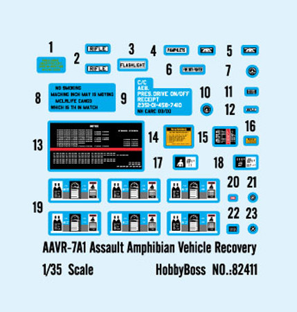 HobbyBoss 82411 1/35 Scale AAVR-7A1 Assault Amphibian Vehicle Recovery w/Full Interior Military Assembly Model Kit