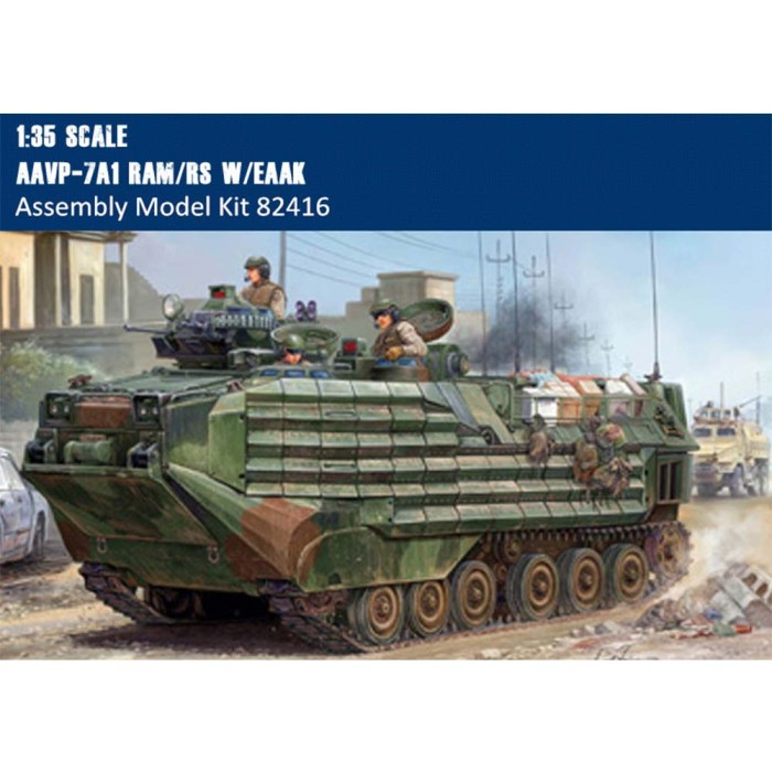 HobbyBoss 82416 1/35 Scale AAVP-7A1 RAM/RS w/EAAK w/Full Interior Military Plastic Assembly Model Kit