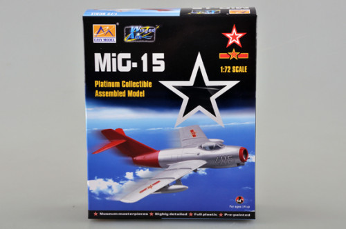 Trumpeter Easy Model 37132 1/72 Scale MiG-15 Military Plastic Finished Aircraft Model Kit