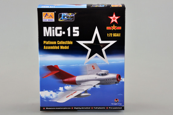 Trumpeter Easy Model 37134 1/72 Scale MiG-15 Military Plastic Aircraft Finished Model Kit