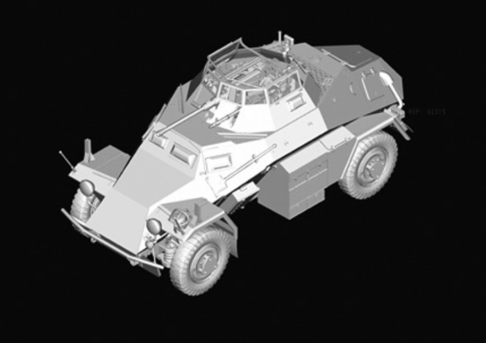 HobbyBoss 82442 1/35 Scale Sd.Kfz. 222 Leichter Panzerspahwagen 2cm Military Plastic Assembly Model Kits