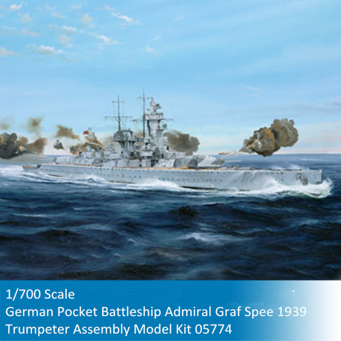 Trumpeter 05774 1/700 Scale German Pocket Battleship(Panzer Schiff) Admiral Graf Spee 1939 Plastic Assembly Model Kit