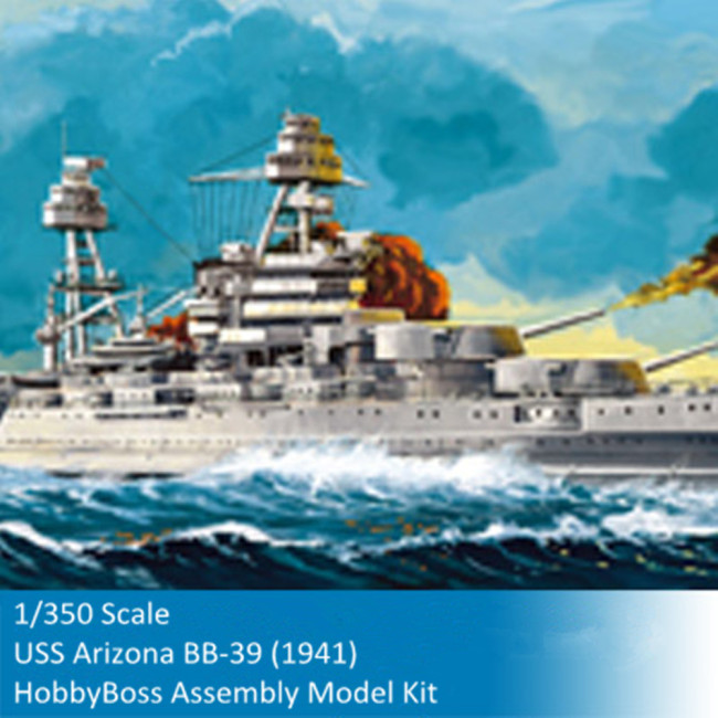 HobbyBoss 86501 1/350 Scale USS Arizona BB-39 (1941) Military Plastic Assembly Model Building Kits