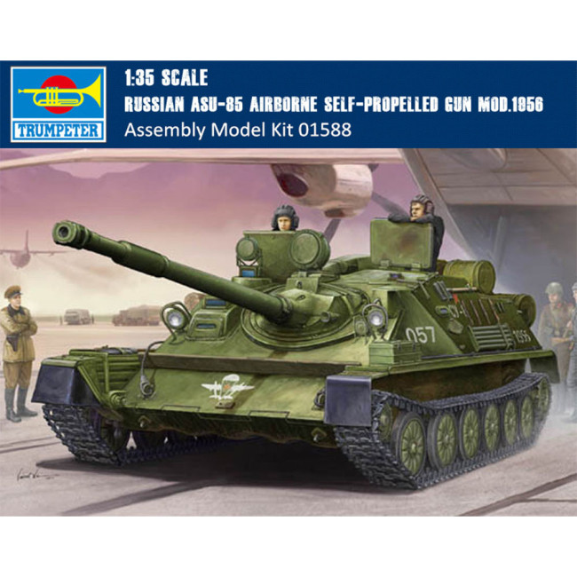 Trumpeter 01588 1/35 Scale Russian ASU-85 Airborne Self-propelled Gun Mod.1956 Assembly Model Kits