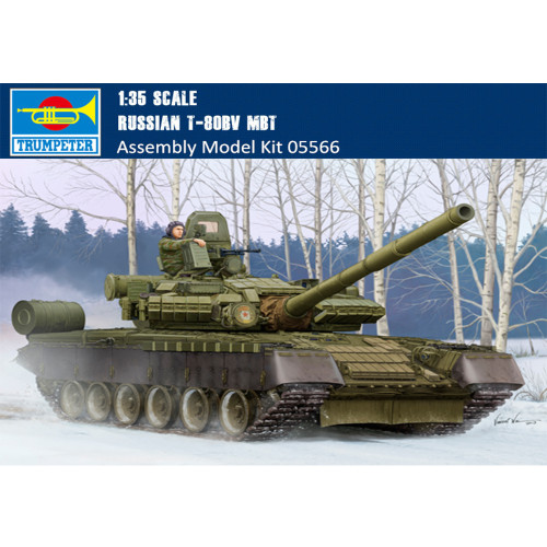 Trumpeter 05566 1/35 Scale Russian T-80BV Main Battle Tank Military Assembly Modle Building Kits