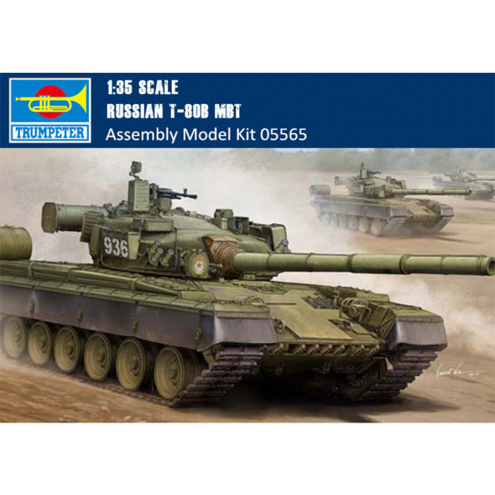 Trumpeter 05565 1/35 Scale Russian T-80B Main Battle Tank Plastic Military Assembly Modle Kits