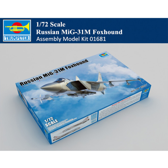 Trumpeter 01681 1/72 Scale Russian MiG-31M Foxhound Military Plastic Aircraft Assembly Model Kit