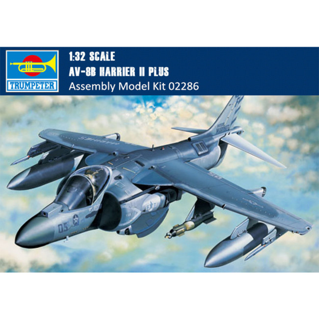 Trumpeter 02286 1/32 Scale AV-8B Harrier II Plus Military Plastic Aircraft Assembly Model Kit