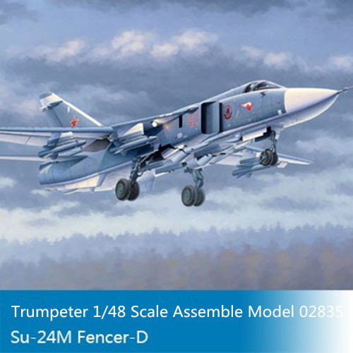 Trumpeter 02835 1/48 Scale Su-24M Fencer-D Military Plastic Aircraft Assembly Model Kits
