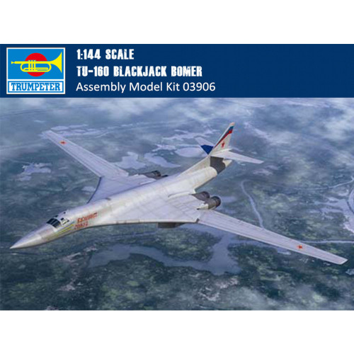 Trumpeter 03906 1/144 Scale Tu-160 BlackJack Bomer Military Plastic Aircraft Assembly Model Building Kits