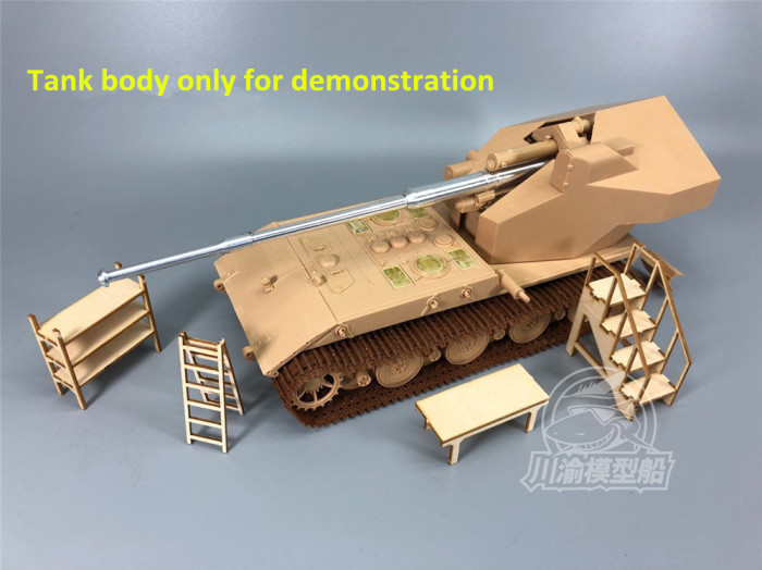 1/35 Scale Ladder Set Tank Factory Garage Repair Shop Scenes DIY Wooden Assembly Model CY734