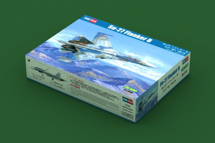 HobbyBoss 81712 1/48 Scale Su-27 Flanker Early Version Fighter Military Plastic Assembly Model Kits