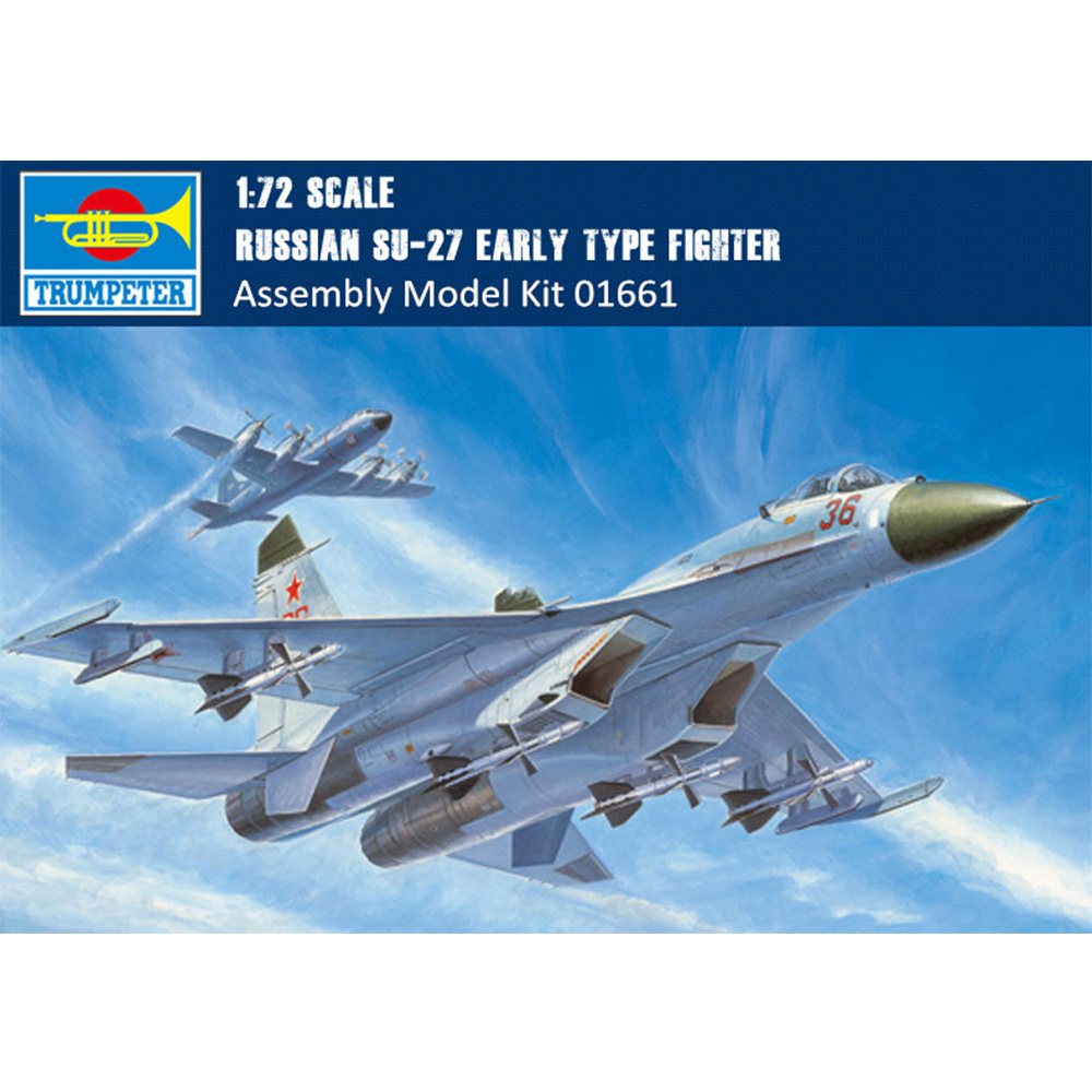 Sukhoi Su27 Flanker B Russian Fighter 1/72 Trumpeter