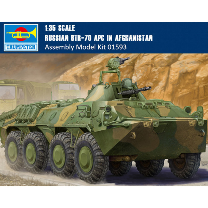 Trumpeter 01593 1/35 Scale Russian BTR-70 APC in Afghanistan Military Assembly Model Building Kits