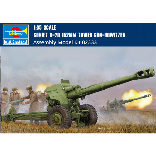 Trumpeter 02333 1/35 Scale Soviet D-20 152mm towed Gun-Howitzer Military Plastic Assembly Model Building Kits