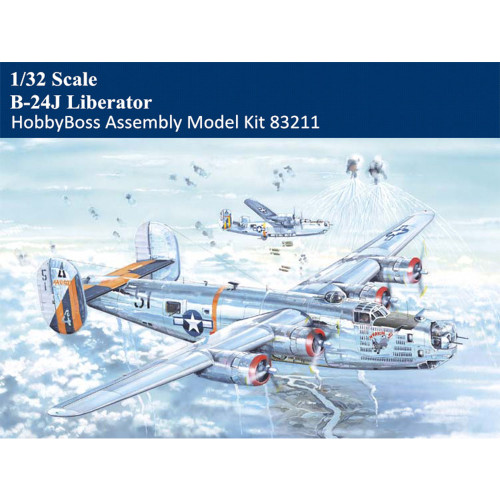 HobbyBoss 83211 1/32 Scale B-24J Liberator Bomber Military Plastic Aircraft Assembly Model Kit