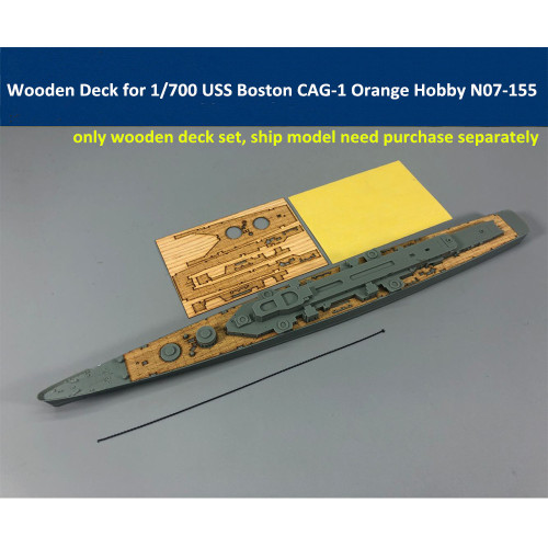 Wooden Deck Masking Sheet for 1/700 Scale USS Boston CAG-1 Orange Hobby N07-155 Assembly Model Kit