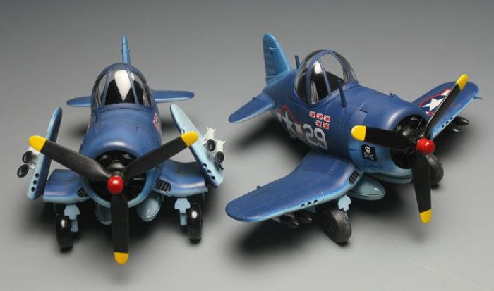 Tiger Model 101 WWII US Navy F4U Corsair Fighter Cute Series Q Edition Plastic Aircraft Assembly Model Kit