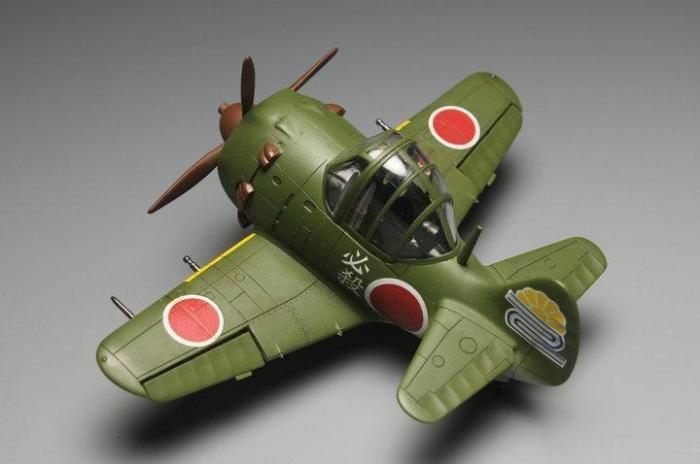 Tiger Model 102 WWII Japanese Nakajima KI-84 Hayate Fighter Cute Series Q Edition Plastic Aircraft Assembly Model Kit