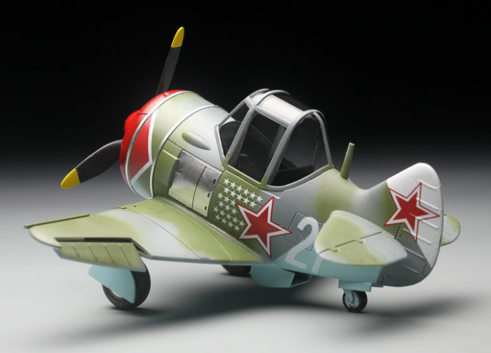 Tiger Model 107 WWII Soviet Lavochkin La-7 Fighter Cute Series Q Edition Plastic Aircraft Assembly Model Kit